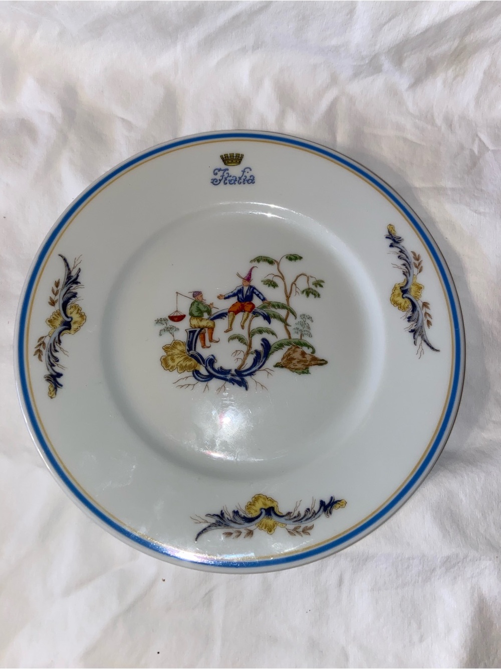 RARE HTF Vintage Richard Ginori italia chinoiserie dessert plate Andrea Doria 7”